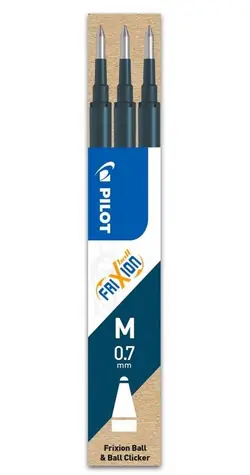 PILOT Náhradní náplně Pilot Frixion / 0,7mm / 3ks / modročerná