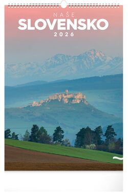 NOTIQUE Nástenný kalendár Naše Slovensko 2026 / 33 x 46 cm