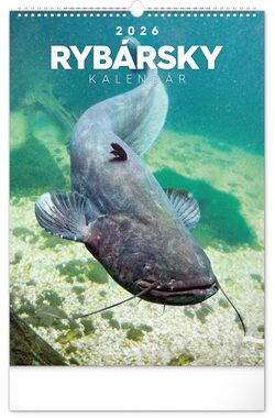 NOTIQUE Nástenný kalendár Rybársky 2026 / 33 x 46 cm