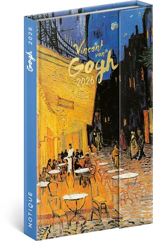 NOTIQUE Týdenní magnetický diář Vincent van Gogh 2026, 13 x 21 cm