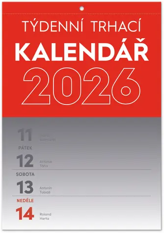 NOTIQUE Nástěnný kalendář Trhací týdenní 2026, A5