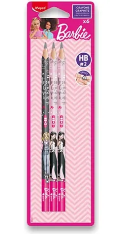 MAPED Grafitová tužka Barbie 6 ks / tvrdost HB