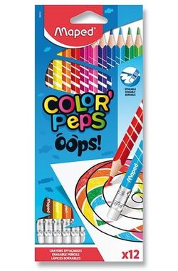 MAPED Pastelky Color'Peps Oops s pryží 12 ks