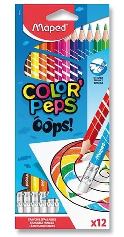 MAPED Pastelky Color'Peps Oops s pryží 12 ks
