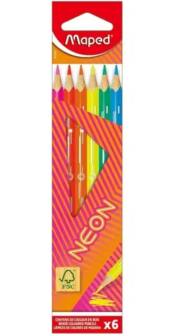 MAPED Pastelky Neon 6 ks / trojhranné