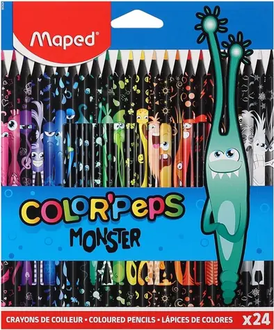 MAPED Pastelky trojhranné Color'Peps Monster 24 ks
