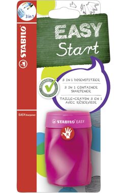 STABILO® EASY sharpener 3v1 - Ergonomické ořezávátko - růžové pro praváky