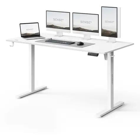 SENSE7 NOJO LIGHT Pracovní stůl bílá / elektricky nastavitelná výška / 140 x 70cm / nosnost 70kg