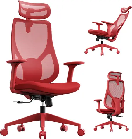 SENSE7 MOYO červená / Kancelářské ergonomické křeslo / nosnost 150 kg