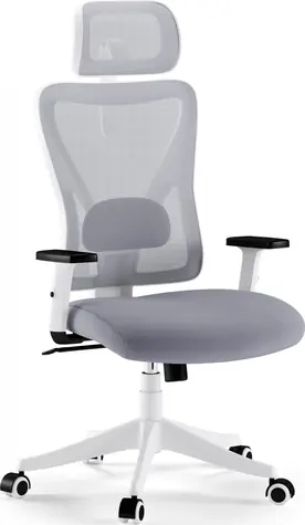 SENSE7 Tone bílo-šedá / Kancelářské ergonomické křeslo / nosnost 130 kg
