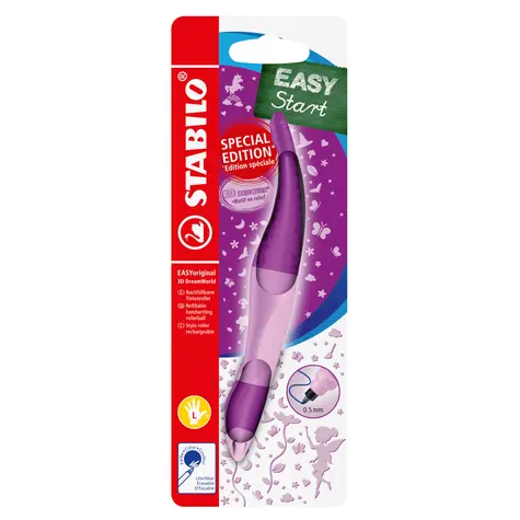STABILO EASYoriginal 3D DreamWorld Ergonomický roller pro leváky růžová - vč bombičky s modrým zmizíkovatelným inkoustem