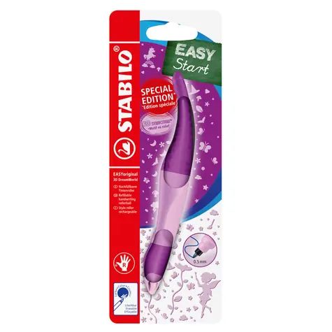 STABILO EASYoriginal 3D DreamWorld Ergonomický roller pro praváky růžová - vč bombičky s modrým zmizíkovatelným inkouste