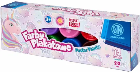ASTRA Temperové barvy 12x20ml Jednorožec / od 3 let