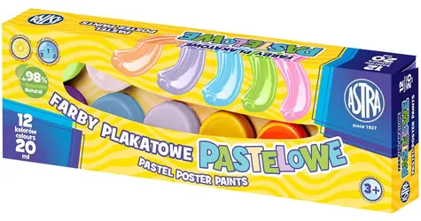 ASTRA Temperové barvy 12x20ml pastelové / od 3 let