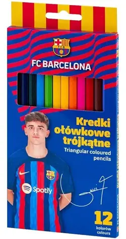 ASTRA Trojhranné pastelky 12ks FC Barcelona