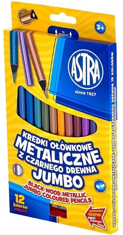ASTRA Pastelky 12ks metalické