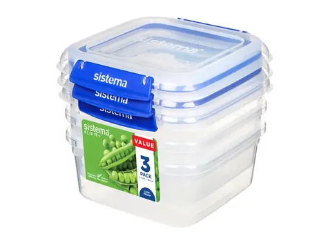 Sistema KLIP IT PLUS Sada 3 ks vodotěsných krabiček na potraviny 2 klipy 1.15 l