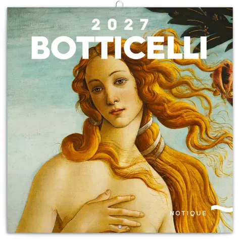 NOTIQUE Poznámkový kalendář Sandro Botticelli 2027, 30 x 30 cm