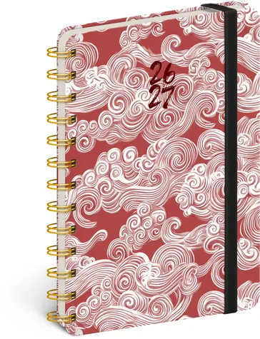 NOTIQUE Spirálový 18měsíční diář Petito – Mraky 2026/2027, 13 x 18 cm