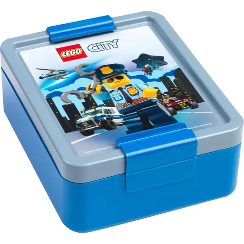 LEGO® City box na svačinu - modrá / 650 × 202 × 136 mm / od 3 let
