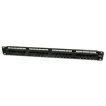 DIGITUS Patch panel,CAT5E,19",24xUTP RJ45,černá