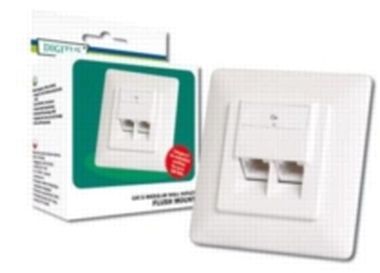 DIGITUS Zásuvka 2xRJ45 pod omítku, STP Cat5e