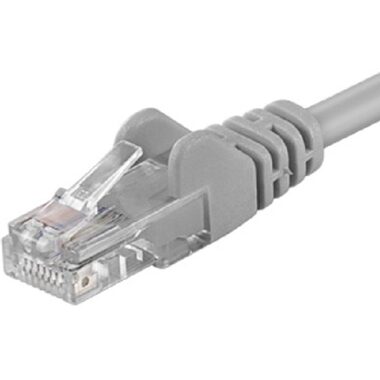 PremiumCord UTP CAT6 0.5m / Patch kabel / RJ45-RJ45 / šedá