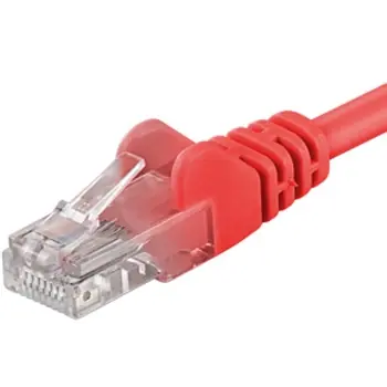 PremiumCord UTP CAT5E 5m / Patch kabel / RJ45-RJ45 / červená