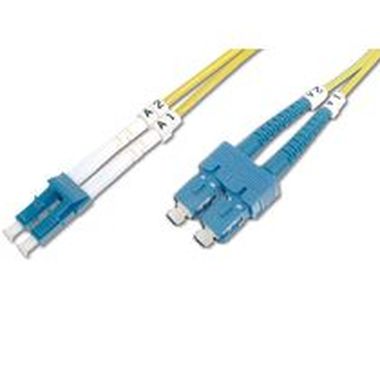 DIGITUS Fiber Optic Patch Cord, LC to SC Singlemode 09/125 µ, Duplex Length 3m