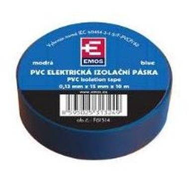 PremiumCord Izolační páska PVC 15/10 modrá