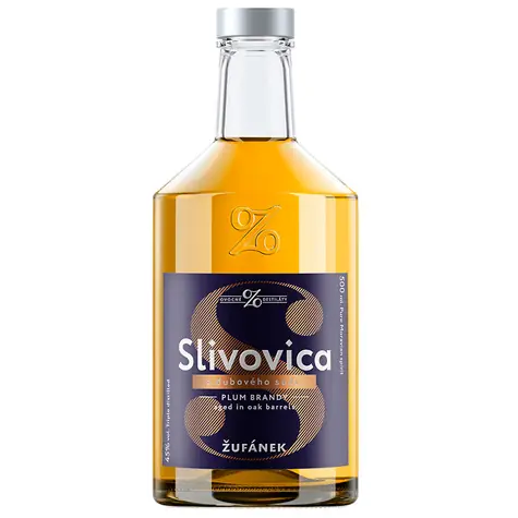 Žufánek Slivovica z dubového sudu 45% 0,5l