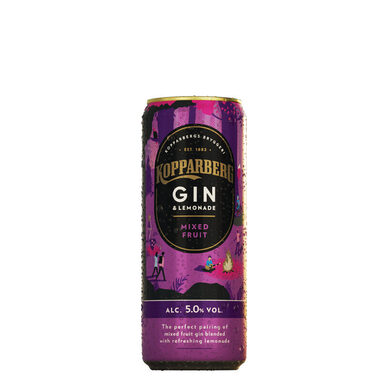 Kopparberg Gin&Lemonade Mixed Fruit 5% 0.25 l (plech)