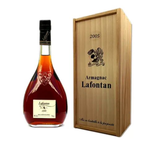 Lafontan Armagnac 2005 40% 0.7 l v dřevěné dárkové krabičce
