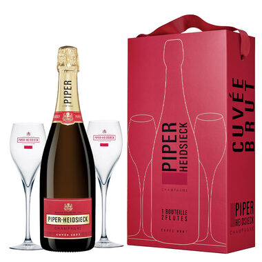 Piper-Heidsieck Champagne Cuvée brut 12% 0.75 l dárkový box + 2 skleničky 
