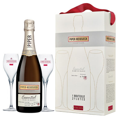 Piper-Heidsieck Champagne Essentiel Blanc de Blancs extra brut GB + 2 skleničky 12.5% 0.75 l 