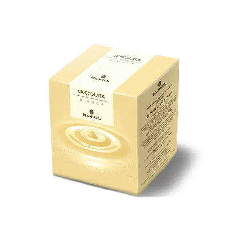 Manuel Caffé White Hot Chocolate (20 sáčků) / Horká bílá čokoláda s tóny vanilky