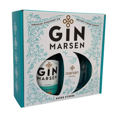 Marsen Gin Original 42% 0,7l v dárkové krabičce + sklenička