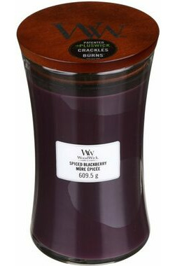 WoodWick Spiced Blackberry 609.5g - váza velká / doba hoření: až 120 hg