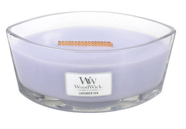 WoodWick Lavender Spa Elipsa 453.6g - svíčka loď / doba hoření: až 40 hg
