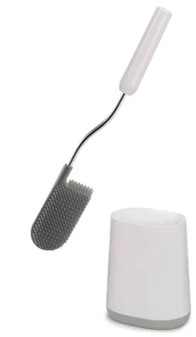 Joseph Joseph WC štětka silikonová flex bílo-šedá