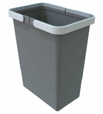 Elletipi SMALL 6 L Plastový koš s rukojeťmi šedá / bez víka / 28 x 15 x 22.5 cm