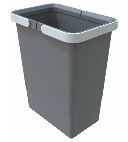 Elletipi SMALL 6 L Plastový koš s rukojeťmi šedá / bez víka / 28 x 15 x 22.5 cm
