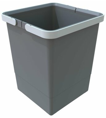 Elletipi MEDIUM 10 L Plastový koš s rukojeťmi šedá / bez víka / 28 x 22.5 x 22.5 cm