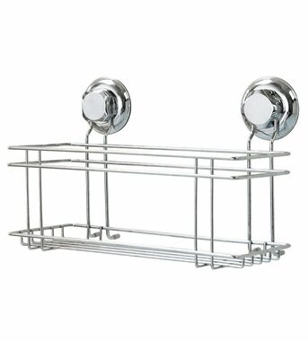 Compactor Bestlock Polička do koupelny s přísavkami chrom / bez vrtání / až 12kg