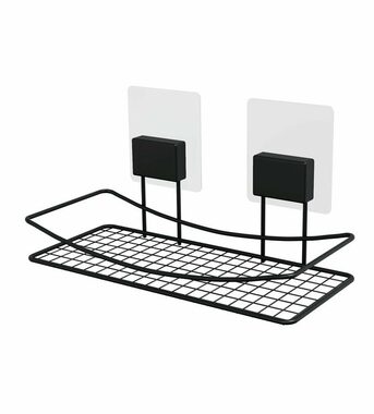 Compactor Bestlock Magic bez vrtání černá / Samolepicí police do koupelny