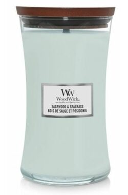 WoodWick Sagewood & Seagrass váza velká 610g - dóza velká / doba hoření: až 120 h