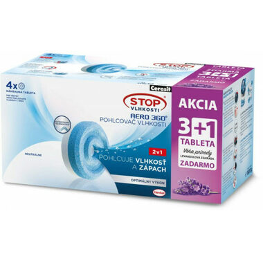 Ceresit STOP VLHKOSTI AERO 360° náhradní tablety 3+1 levandule (4x450g)