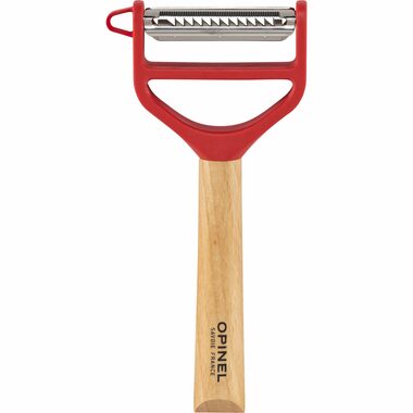 Opinel Škrabka na zeleninu 2 břity červená / čepel Julianne / dřevěná rukojeť