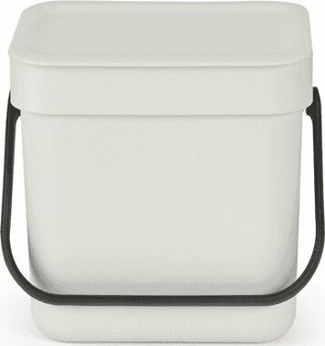 Brabantia Sort & Go Odpadkový koš 3L světle šedá / s rukojetí / plast / 18.8 x 17.4 x 13.9 cm