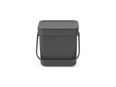 Brabantia Sort & Go Odpadkový koš 3L tmavě šedá / s rukojetí / plast / 18.8 x 18.1 x 13.9 cm